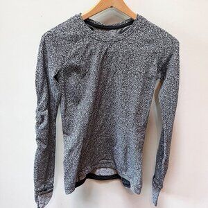 Lululemon Runderful Long Sleeve Reconnect Jacquard Running Luon White Black - Sz